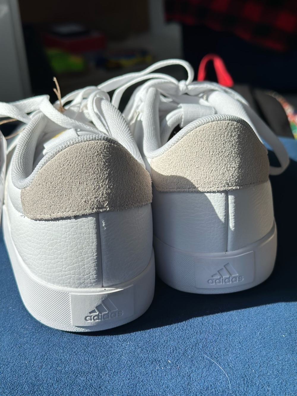 Adidas VL Court 3.0 White Sneakers • Gold Logo • Suede Toe • NWT - Picture 5 of 7